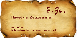 Havelda Zsuzsanna névjegykártya